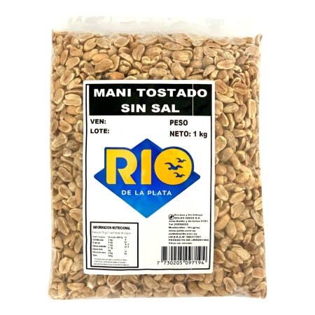 MANI SIN SAL RIO DE LA PLATA 1 KG.