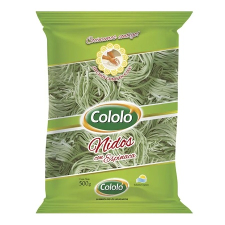 FIDEOS COLOLO CON ESPINACA NIDOS 500 GR