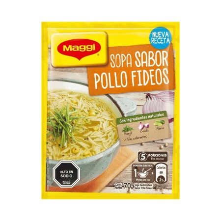 SOPA MAGGI POLLO CON FIDEOS
