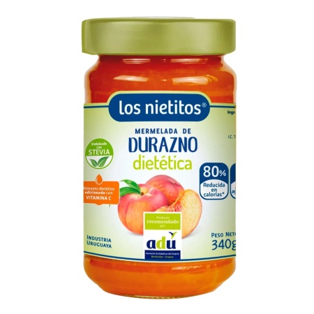 MERMELADA DURAZNO LOS NIETITIS 0% AZUCAR 340 GR