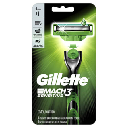 MAQUINA DE AFEITAR GILLETTE MACH 3 RAZOR SENSITIVE