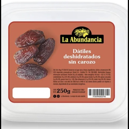 DATILES SIN CAROZO LA ABUNDANCIA 250 GR