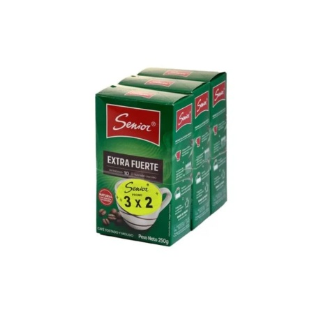 CAFE SENIOR EXTRA FUERTE 250 GR PACK 3X2