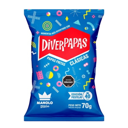 PAPAS FRITAS DIVERPAPAS MANOLO 70 GR.