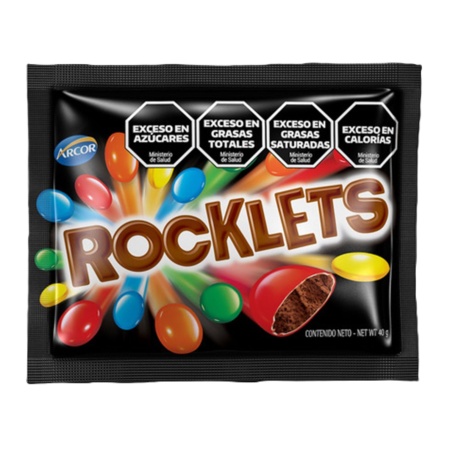 CHOCOLATE ROCKLET CONFITADOS 40 GR