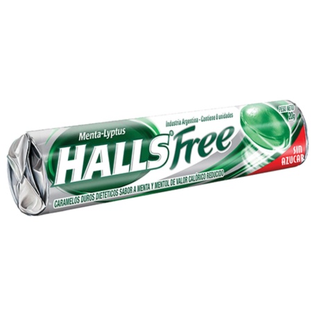 PASTILLAS HALLS FREE MENTA X 12