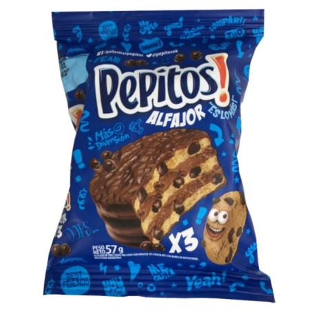 ALFAJOR PEPITOS TRIPLE 57 GR