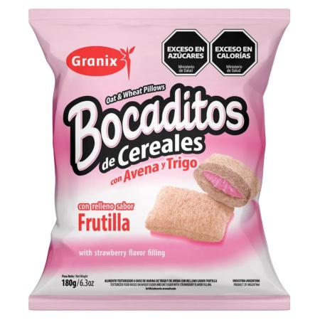 CEREAL BOCADITOS GRANIX RELLENOS DE FRUTILLA 180 GR