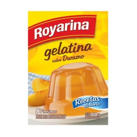 GELATINA ROYARINA DURAZNO 8 PORCIONES
