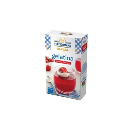 GELATINA FLEISHMAN LIGHT FRUTILLA 8 PORCIONES.