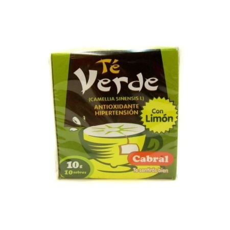 TE CABRAL VERDE CON LIMON X 10 SOBRES