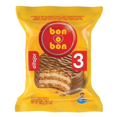 ALFAJOR BON-O-BON NEGRO TRIPLE