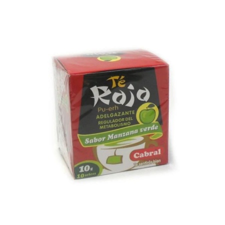 TE CABRAL ROJO MANZANA VERDE X 10 SOBRES