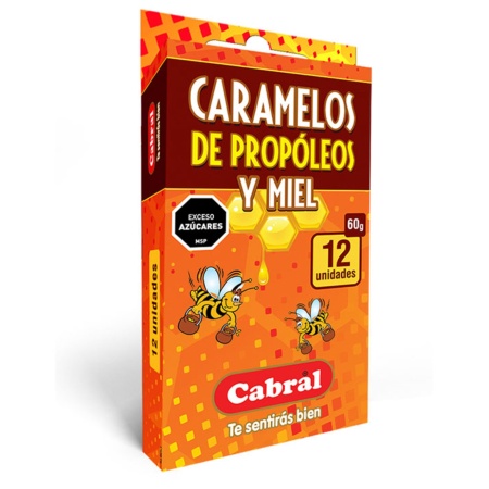 CARAMELOS DE PROPOLEO CABRAL X 12.