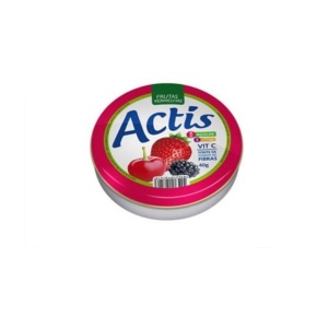 CARAMELOS ACTIS SIN AZUCAR FRUTAS ROJAS 40 GR