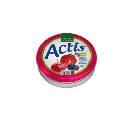 CARAMELOS ACTIS SIN AZUCAR FRUTAS ROJAS 40 GR