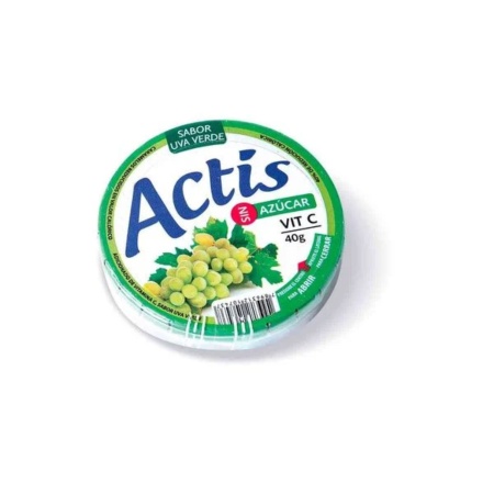 CARAMELOS ACTIS SIN AZUCAR UVA VERDE 40 GR