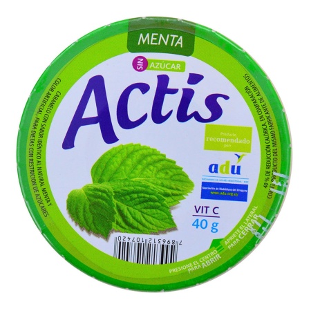 CARAMELOS ACTIS SIN AZUCAR MENTA 40 GR.