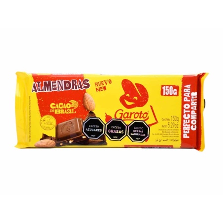 CHOCOLATE GAROTO ALMENDRAS 150 GR