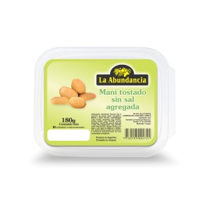 MANI TOSTADO SIN SAL LA ABUNDANCIA 180 GR.