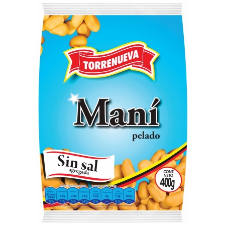 MANI PELADO TOSTADO SIN SAL TORRENUEVA 400 GR