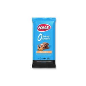 CHOCOLATE HAAS 0% AZUCAR CON ALMENDRAS 70 GR