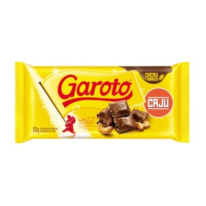 CHOCOLATE GAROTO CASTAÑAS CAJU 80 GR