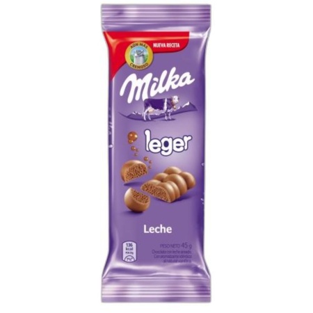 CHOCOLATE MILKA LEGER LECHE 45 GR