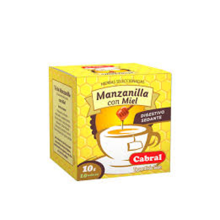TE CABRAL MANZANILLA CON MIEL CAJA X 10 SOBRES