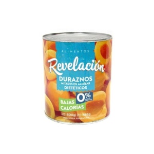DURAZNOS EN ALMIBAR BAJAS CALORÍAS REVELACION 820 GR