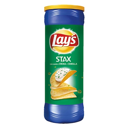 PAPAS FRITAS LAYS STAX CREMA/CEBOLLA 155.9 GR