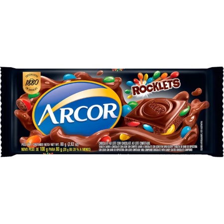 CHOCOLATE ROCKLETS ARCOR 80 GR
