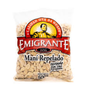 MANI REPELADO TOSTADO S/SAL EL EMIGRANTE 500 GR