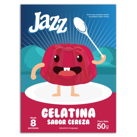 GELATINA JAZZ CEREZA 8 PORCIONES