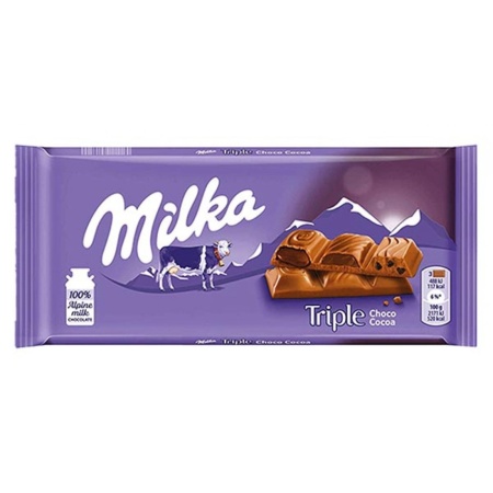 CHOCOLATE MILKA TRIPLE COCOA 90 GR