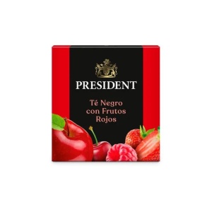 TE PRESIDENT NEGRO CON FRUTOS.ROJOS X 10 SOBRES