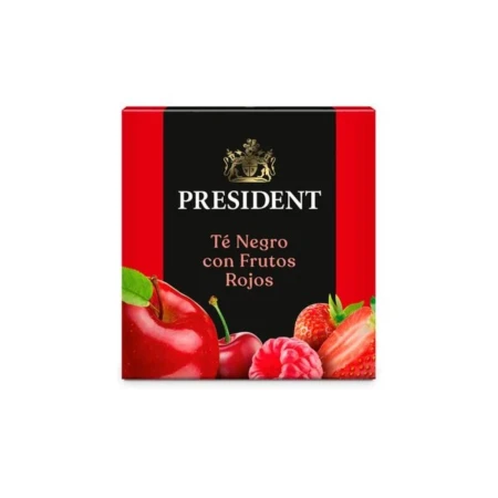 TE PRESIDENT NEGRO CON FRUTOS.ROJOS X 10 SOBRES