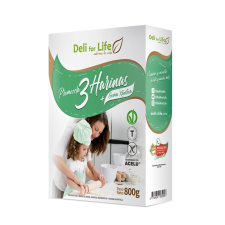 MEZCLA 3 HARINAS DELI FOR LIFE 800 GR.