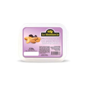 MIX FRUTOS SECOS LA ABUNDANCIA CON PASAS Y SAL 150 GR