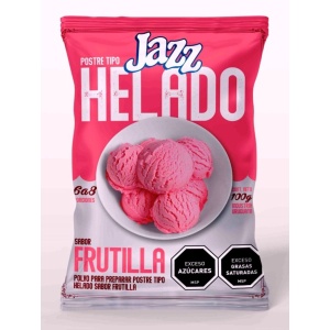 HELADO JAZZ EN POLVO FRUTILLA 100 GR.