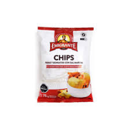 PAPAS CHIPS Y BONIATOS CON SAL EL EMIGRANTE 75 GR