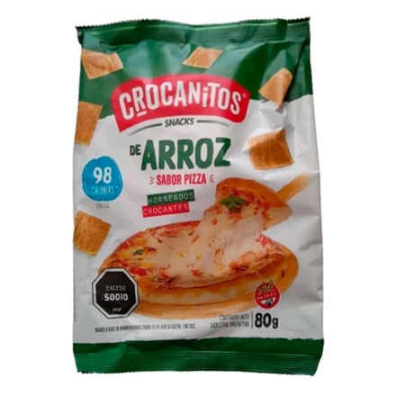 CROCANITOS DE ARROZ SABOR PIZZA 80 GR