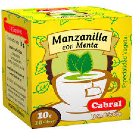 TE CABRAL MANZANILLA/MENTA CAJA X 10 SOBRES