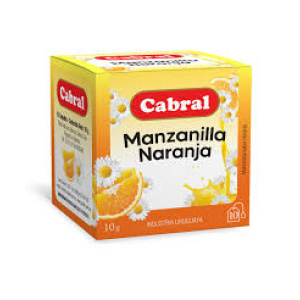 TE CABRAL MANZANILLA/NARANJA CAJA X 10 SOBRES
