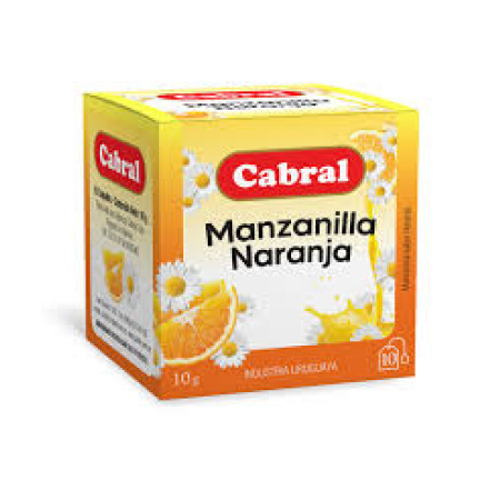 TE CABRAL MANZANILLA/NARANJA CAJA X 10 SOBRES