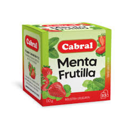 TE CABRAL MENTA/FRUTILLA CAJA X 10 SOBRES