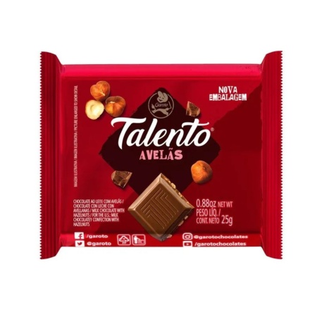 CHOCOLATE MINI TALENTO AVELLANAS 25 GR