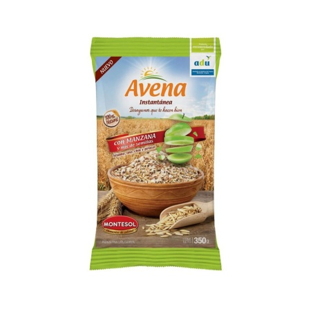 AVENA MONTESOL MULTISEMILLAS/MANZANAS 350 GR