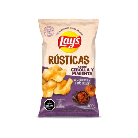 PAPAS RUSTICAS LAYS CEBOLLA 100 GR