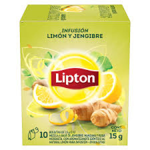 TE LIPTON LIMON/JENGIBRE CAJA X 10 SOBRES